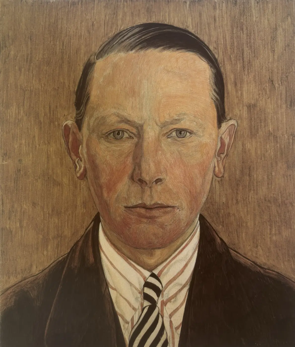 Raphy Dallèves, autoportrait / self-portrait, tempera